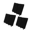 3Pcs RV Step Covers 22 X 20 Inch Black RV Step Rug Carpets for Curved Foot Ladder Manual Electrical 