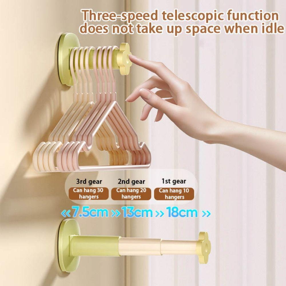 2Pcs Expandable Hanger Storage Rack Dopamine Wall-Mounted Hook  Home