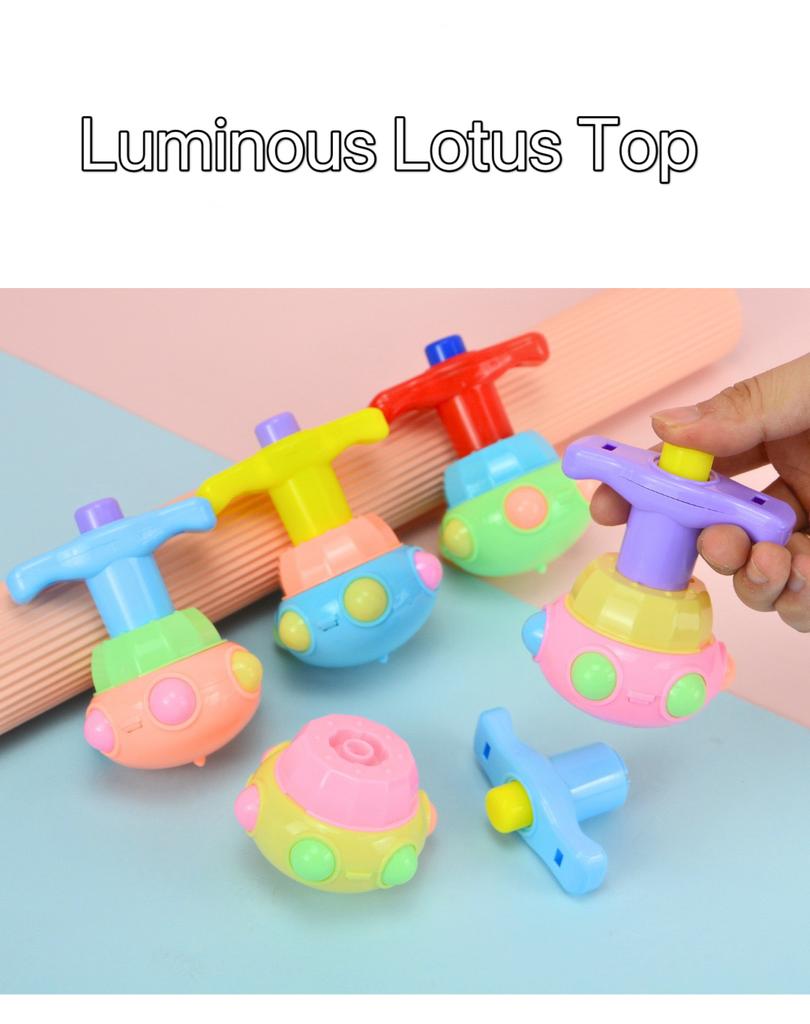 1 Pcs Luminous Lotus Top Rotating Emission Including L High Quality Durable Design Safe for Children Ight Flash Children Toy Multicolour Luminous Gyro