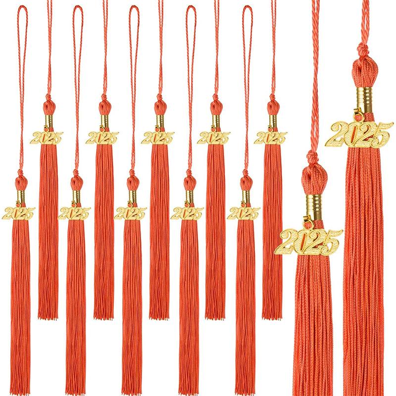 10Pcs Graduation Tassel with Date Mortarboard Tassel Fringe for Graduation Party Decorations Accesorios Graduation Hat Tassel