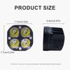LED Motorcycle Headlight Motorbike Driving Fog Light, Motorcycle Headlight 4 LEDs Spotlight Driving Front Fog Light