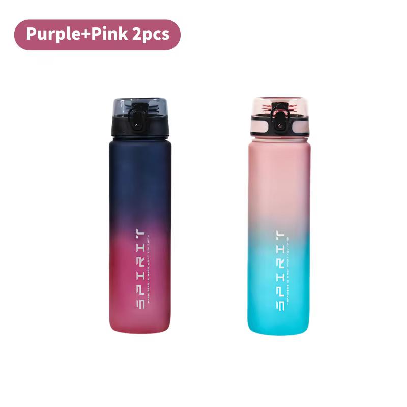 Large Capacity Sports Water Bottle Leak Proof Colorful Plastic Cup Outdoor Travel Portable Gym Fitness Jugs 500ml/650ml/1000ml