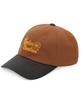 Eondeokeonteulol Four Seasons Washed Cotton Color Block Soft Top Logo Ball Cap Unisex Baseball Cap Floral Script / Washed B B / Camel Charcoal