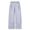Mens Striped Loose Straight Leg Pants Streetwear Casual Vibe Style Pleated Trousers