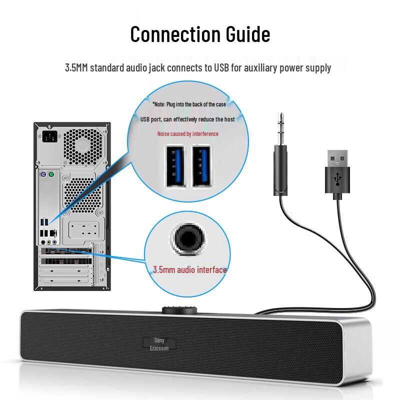 SAST SA-A6 Mini USB Wired Desktop Subwoofer Speaker
