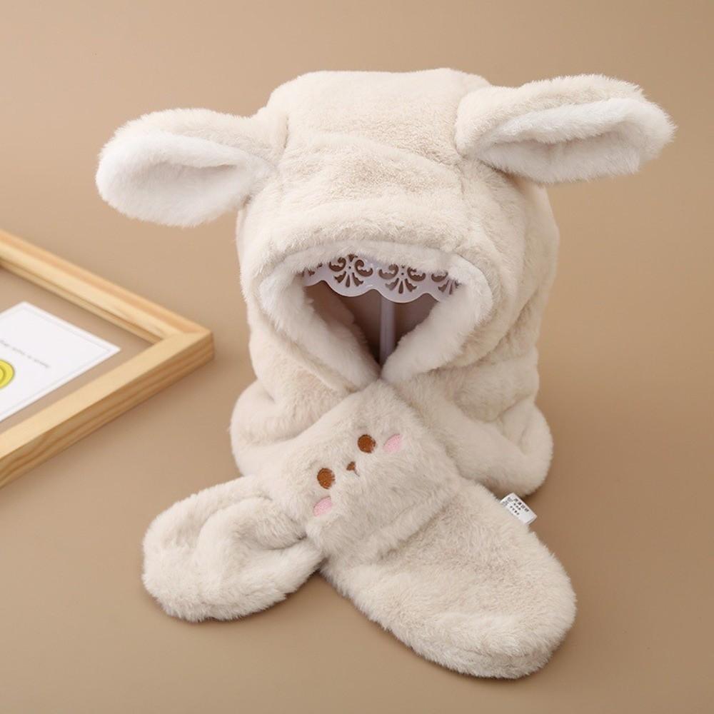 Warm Pullover Cap Plush Ear Protection Hat New Neck Warmer  for Outdoor Cycling Skiing