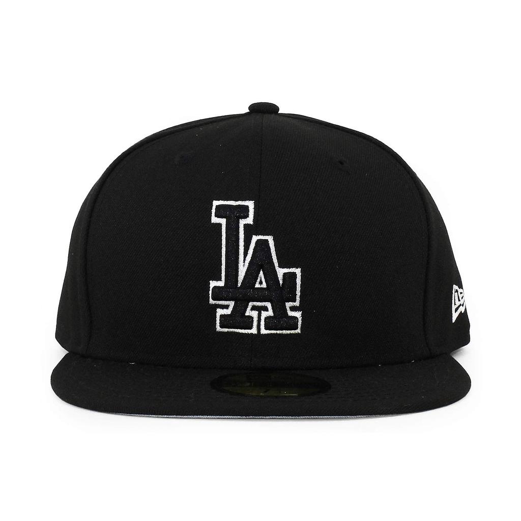 [New Era] 59FIFTY Los Angeles Dodgers [MLB TEAM-BASIC FITTED CAPBLACK-BLACK] Klobouk LOS ANGELES DODGERS Černý (8-18 (Cca. 64,5 cm)) [Použitý]