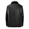 Winter New Men's Fur All-in-one Leather Jacket Men's Lapel Plus Velvet Thickened Leather Jacket Dad's Casual Jacket