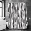 Abstract Geometric Bathing Curtain  Bathroom Nordic Green Leaf  Shower Curtain Waterproof With 12 Hooks Home Deco Free Ship