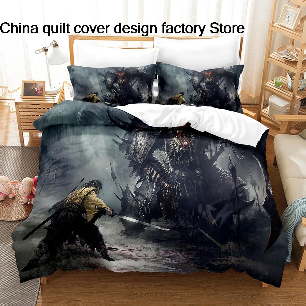 3D Print Terror of Orion Space Monster Bedding Set 3Pcs Sci Fi Alien Duvet Cover Set with Pillowcases for Men Bedroom Decor