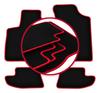 Velour Floor Mats with Red Edge For: Bentley Continental GT V8 (2013-2022)