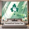 Custom Name Text Tapestry Ireland Rugby Personalized Polyester Wall Tapestry For Bedroom And Room