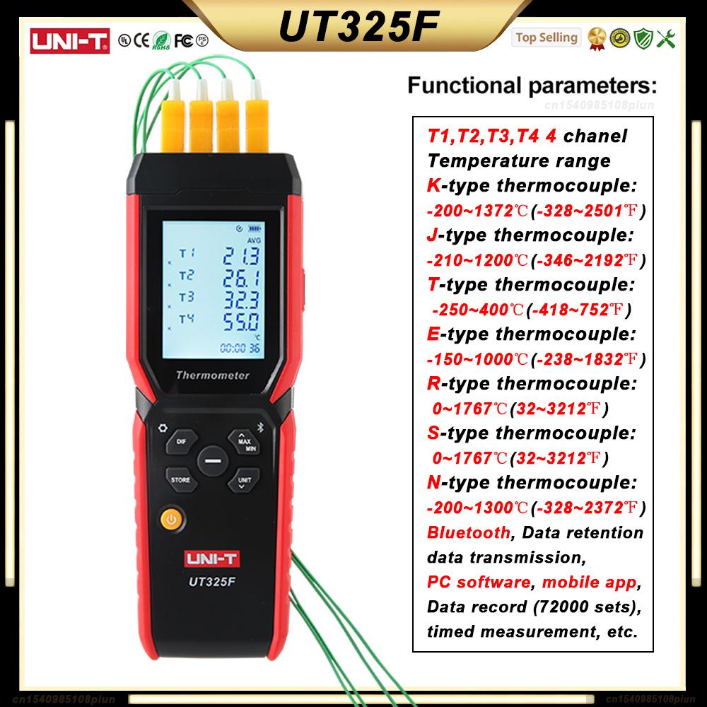 UNI-T Thermometer Digital UT306S UT306C UT320D UT320T UT333 UT333BT UT325F Temperature Gauge Heat Meter Professional Thermometer