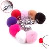 Metal Pointed Tip Plush Rabbit Tail Anal Plug Prostate Massager Butt Plug Fox Tail Cosplay Erotic Sex Toys For Adults Sex Game