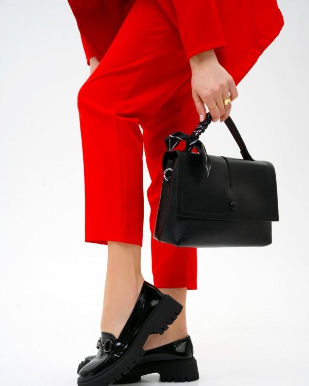 Black Patent Shoes with ISSA Plus Chains