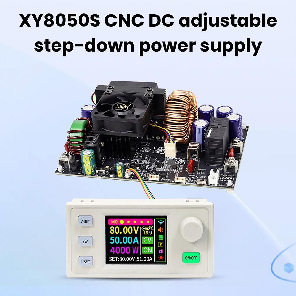 XY8050S CNC DC Adjustable Step-Down Power Supply Module 50A/4000W Constant Voltage Current Module Input Voltage DC12-140V