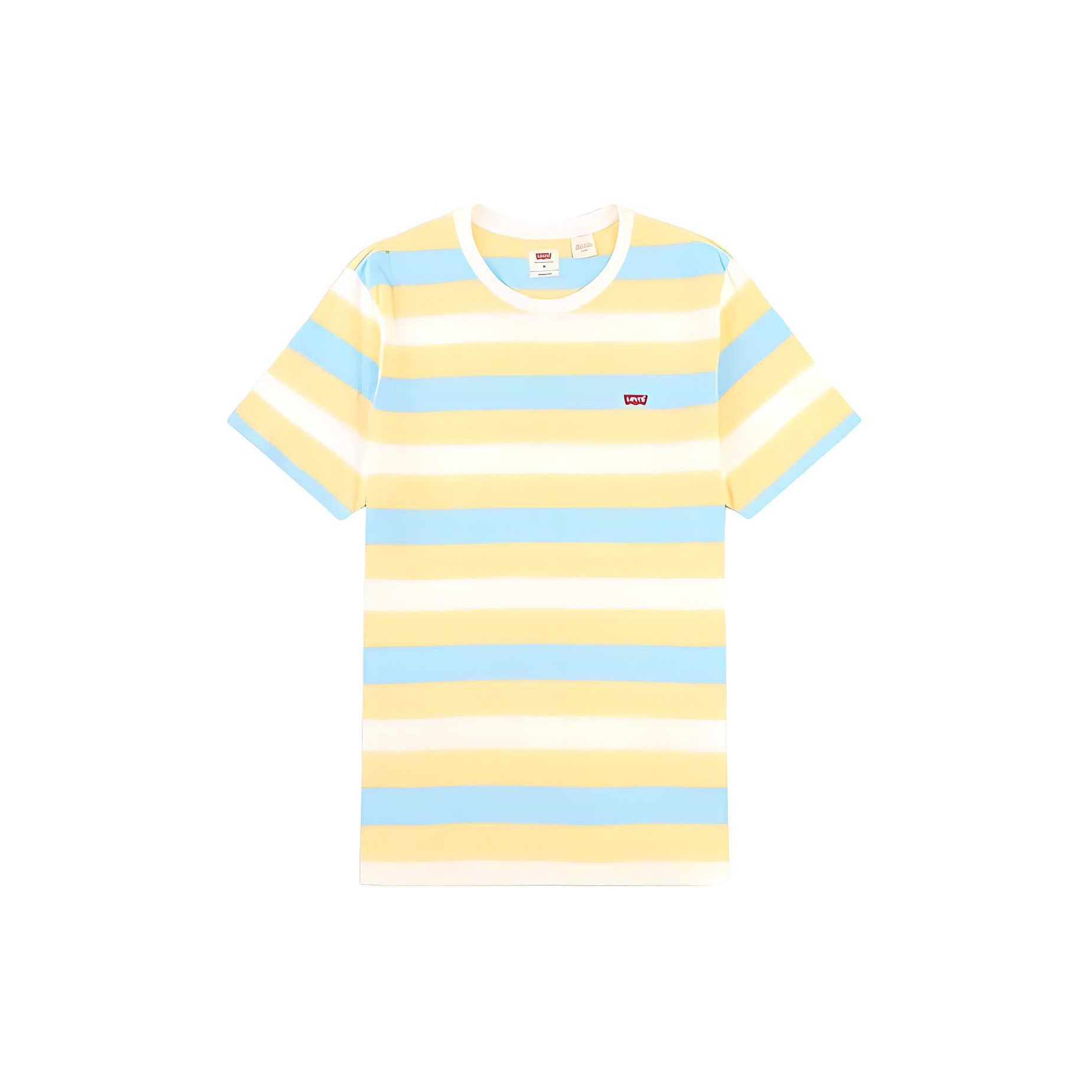 

Мужская футболка Levis с цветными блоками, полосатая, с коротким рукавом и круглым вырезом, 56605-0071 L