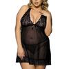 2PCS Women Bee Babydoll Negligee Sexy Lingerie Lace Plus Size Nightwea Underwear