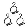 3Pcs Hanging Wig Stand Space Saving Portable Plastic Wig Display Hanger for Home Travel Black