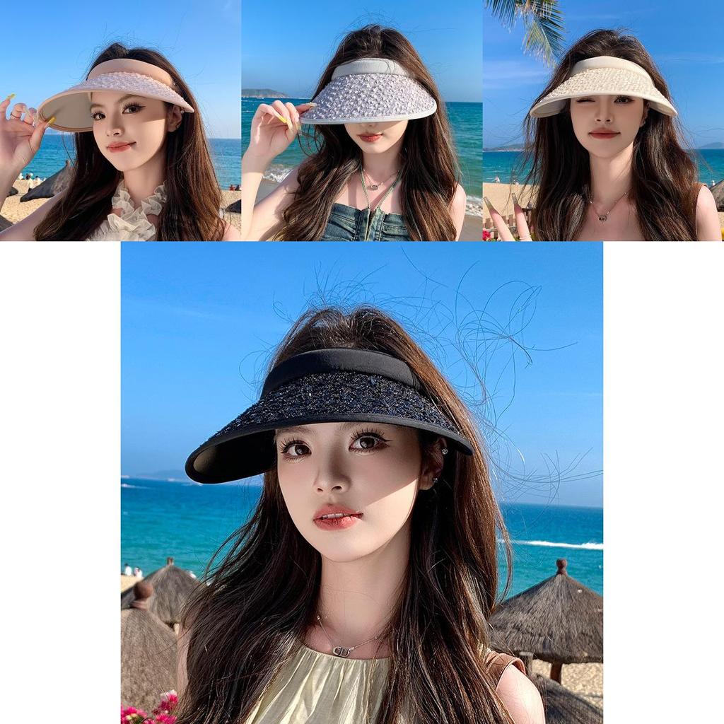 Summer Sunshade Uv Protection Wide Brim Hat With Large Faceshading Cap For Women Outdoors