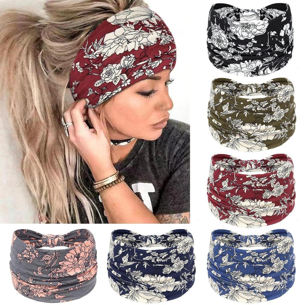 Women's Wide Yoga & Sports Elastic Headband: Bohemian Style Hair Accessory