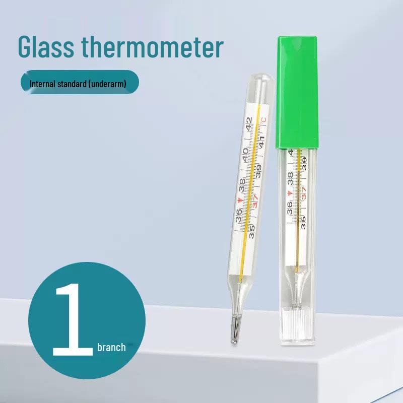 Grote Kwikglas Thermometer voor Oraal, Axillair en Rectaal Gebruik - Geschikt voor Volwassenen, Kinderen en Baby's
