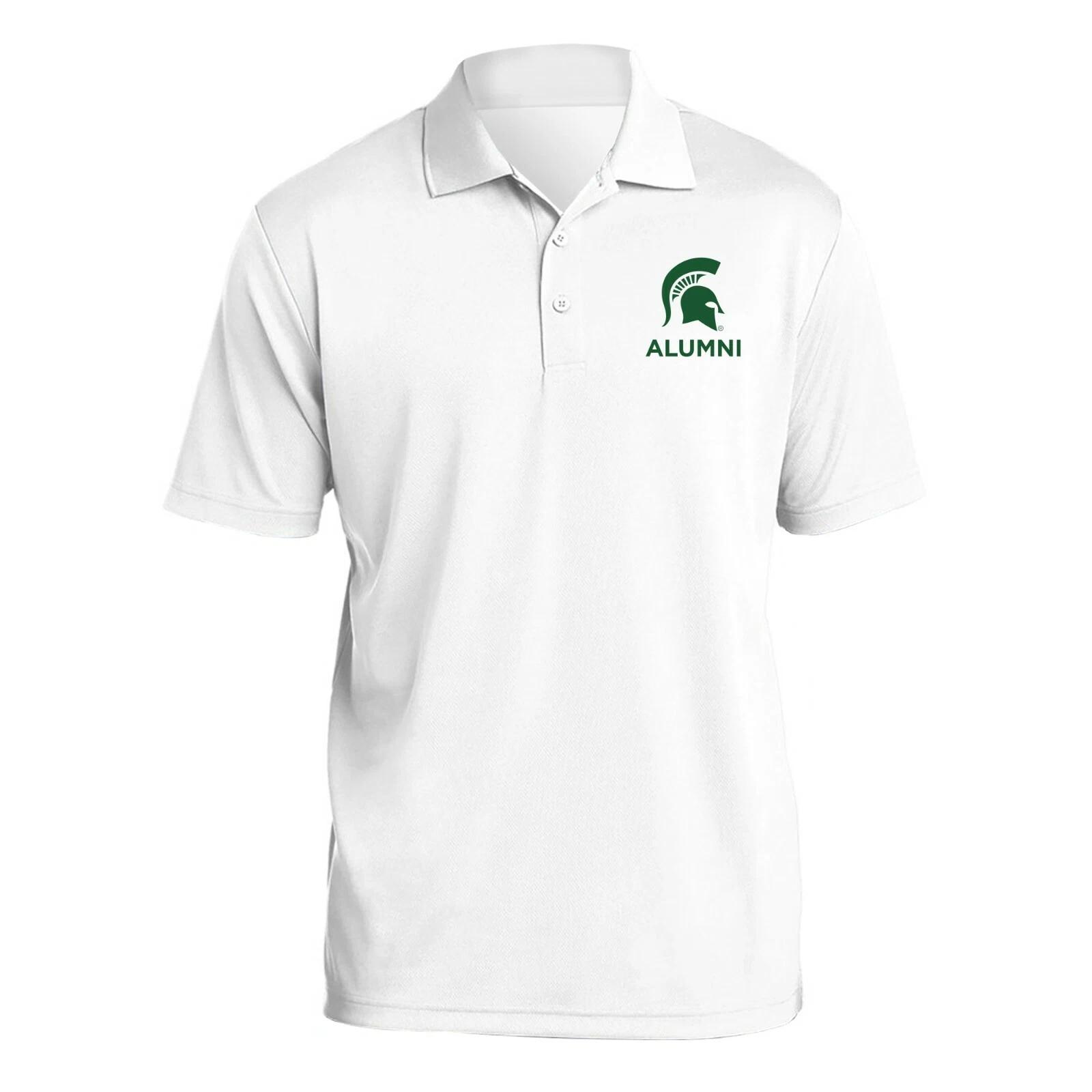 Michigan State Spartans Primary Alumni LC Polo - White 2XL