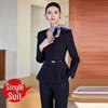 Elegant Women's Autumn/Winter Suit Set for Hotel Receptionist and Beauty Salon Workwear