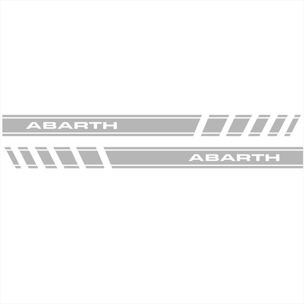 2PCS Car Door Side Skirt Stripe Stickers Racing Sport Fashion Vinyl Decals Decoration Accessories Exterior For Fiat 500 ABARTH