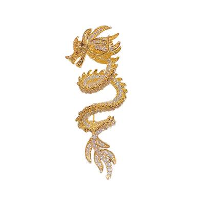 Dragon Copper Brooch Natal Year Men'S And Women'S High-End Pins Brooch Atmospheric Suit Jacket Accessories Tide