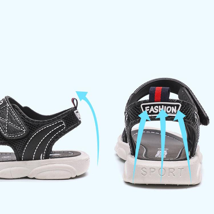 Leichte Sommersandalen für Kinder, weiche Sohle, einzelne Outdoor-Sandalen, rutschfeste, vielseitige flache Jungen-Sandalen