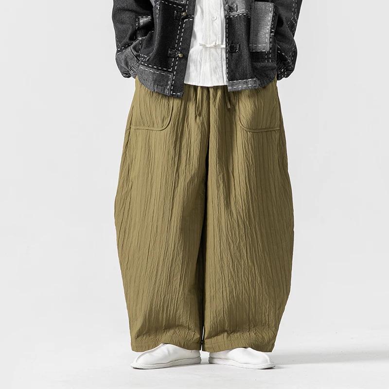 Winter Men Fleece Pants Men Streetwear Casual Thick Pants Men Woman Warm Harem Pants Male Wide Leg Pants Male Harajuku Trousers