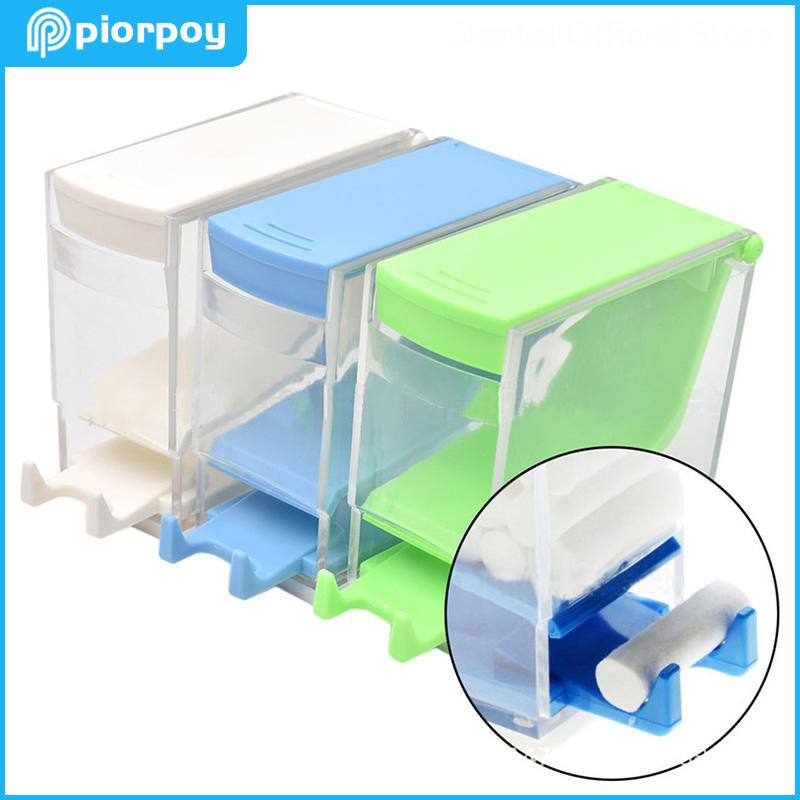 PIORPOY Dental Cotton Roll Dispenser Holder Press Style Dentistry Swabs Organizer Boxes Orthodontics Odontologia Products