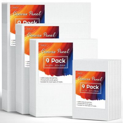 Shuttle Art Telas Painéis de Tela Bold Conjunto de 36 Algodão Para Óleo e Aquarela Retangular Painel Espesso Material de Pintura em Tela Placa de Arte Mini Artesanato