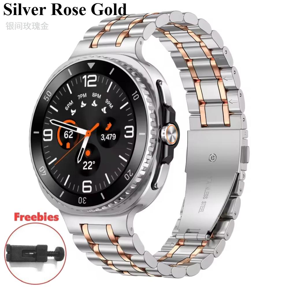 Metal Bracelet For Samsung Galaxy Watch 8 40mm 44mm Stainless Steel Strap Luxury Bussiness Band For Galaxy 8 Classic 46mm Accessories