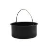 Sleek Black Carbon Steel Pan for 678Inch Round Cake for Air Fryer