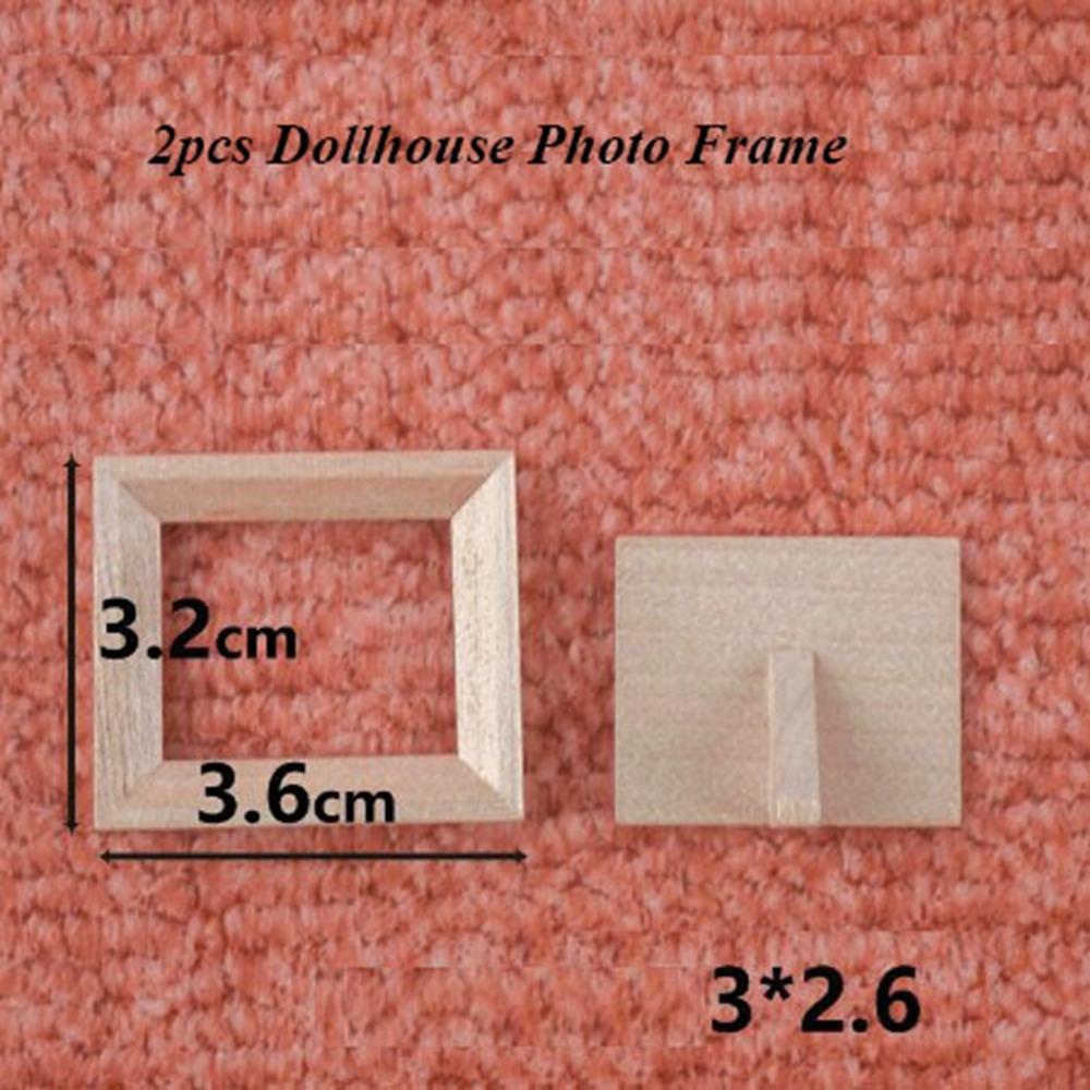 

2pcs DIY Accessories Dollhouse Miniature Photo Frame 1/12 Simulation Furniture Model 5