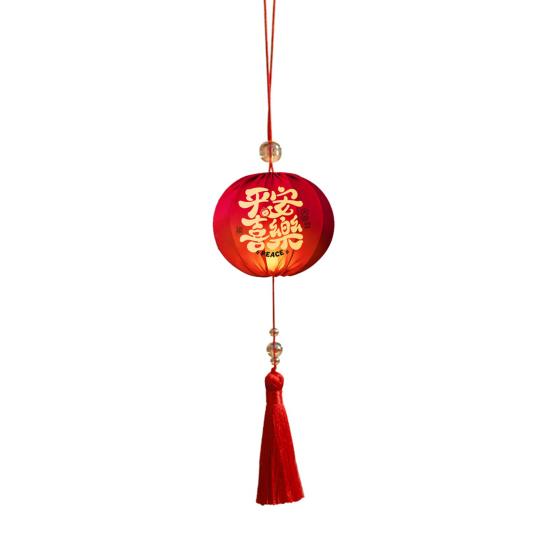 

Китайский Новый год Подвесные фонарики Маленький светящийся красный фонарик с кисточкой для Нового года, Праздника весны, Свадебной вечеринки Декор Round
