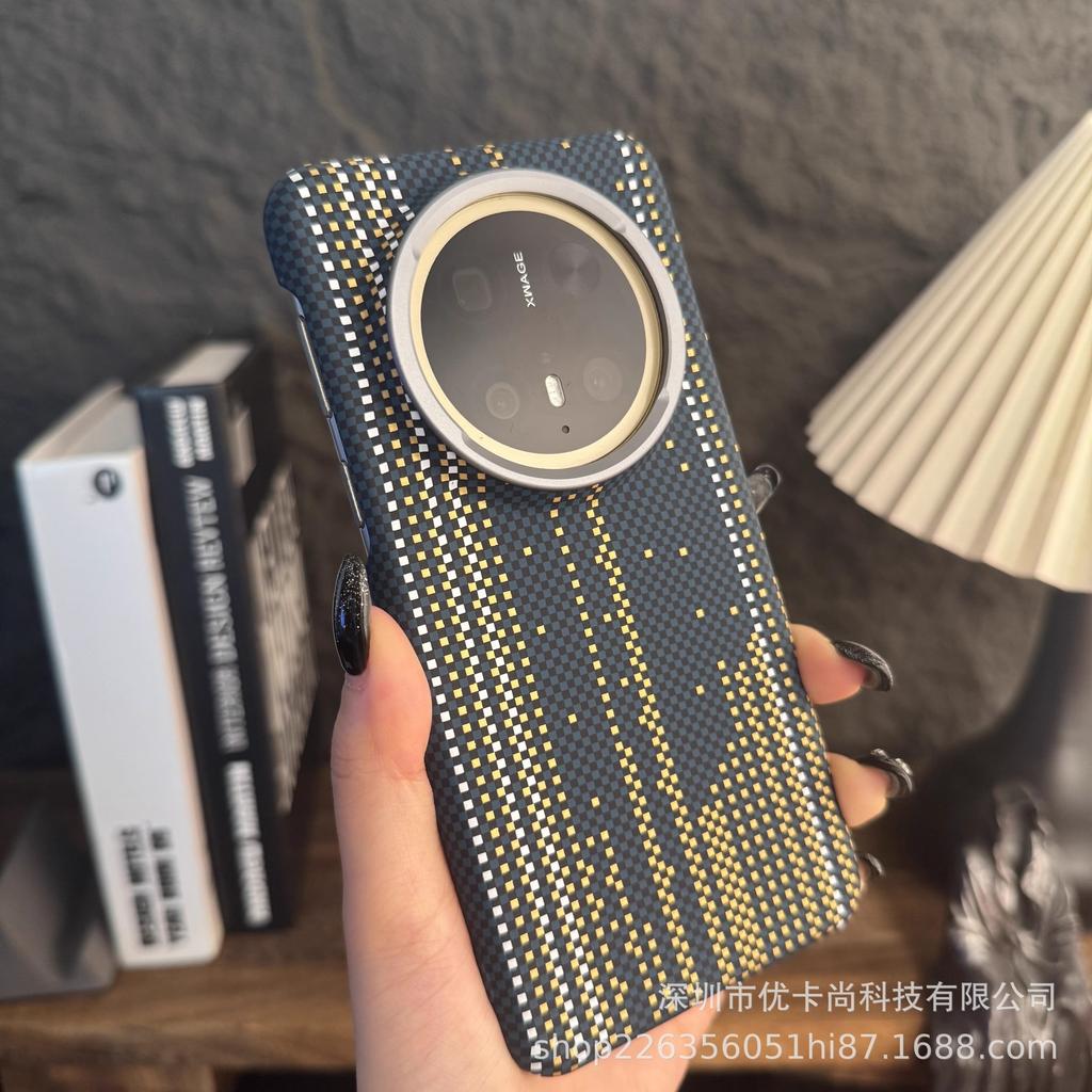 Applicable to Huawei P11Pro carbon fiber pattern mobile phone case luminous magnetic suction Mate11 ultra-thin P11pro all-inclusive PC case