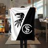 1pc SC Freiburg Print Flannel Blanket, High Quality Comfortable for All Seasons, Home Decor, Warmth and Comfort, Perfect for Christmas Gifts80