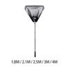 Floating Fish Net Foldable Pole Multifunctional Collapsing Handle Practical Accessories Stainless Steel for Adults and Children