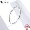 Bamoer Twisted Minimalist Finger Rings for Women 925 Sterling Silver Hypoallergenic Jewelry Gift