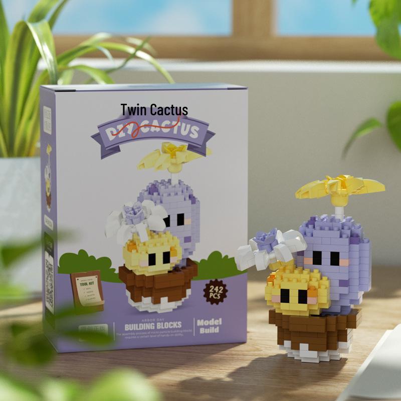 Secret Garden Flower Building Blocks: Rose & Carnation Potted Plant Toy - Perfect for Children's Play and Teacher's Day Gifts