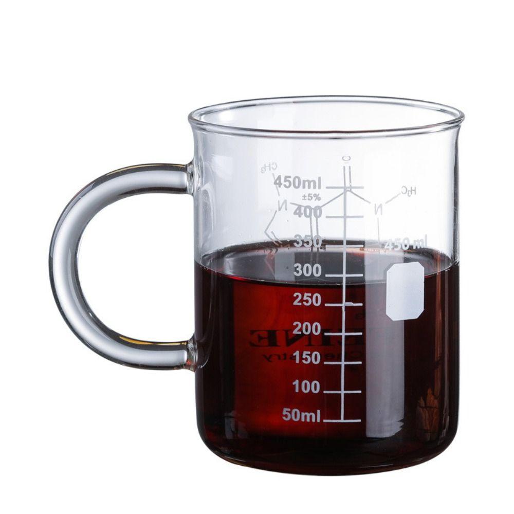 Large Capacity Coffee Mug Heat-resistant Baking Measuring Cup Wine Mug Glass Graduated Cup  Home