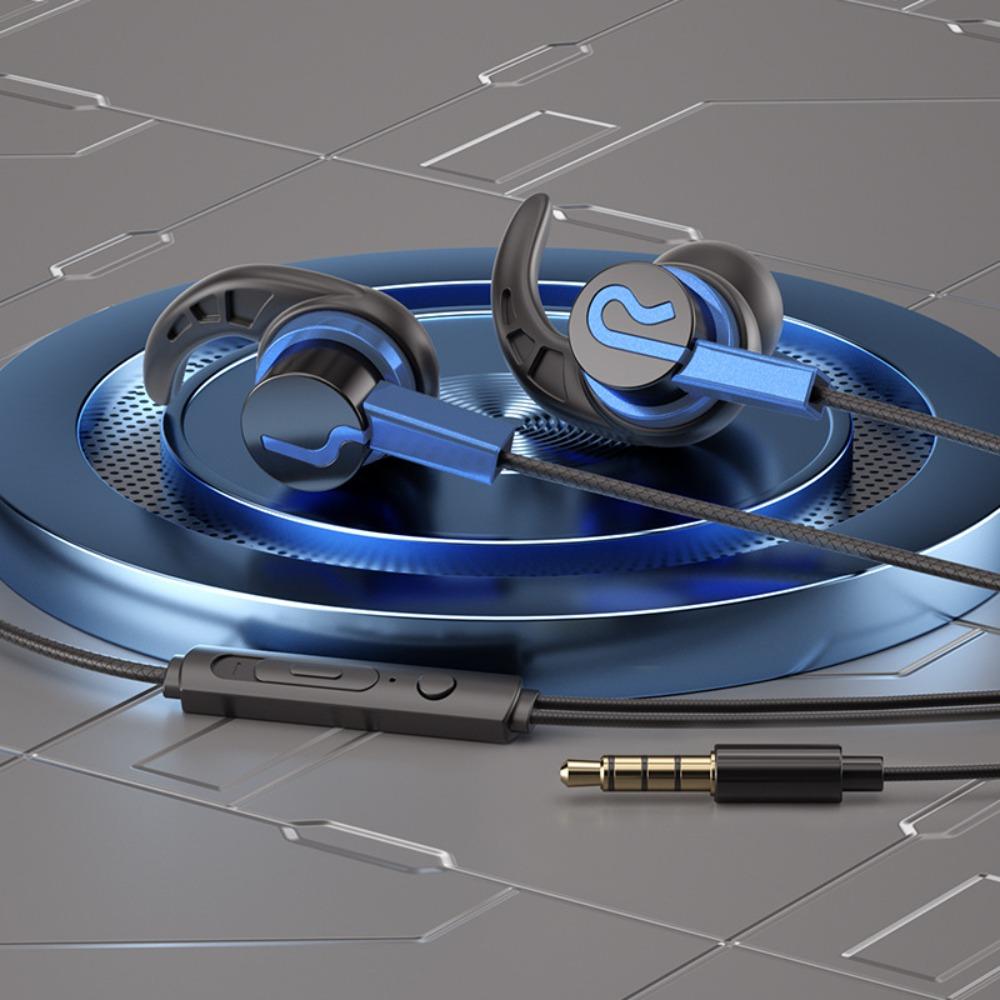 Mic Running Headset Sweatproof Wired Headphone Super Bass Earbuds Wired Headset Sports Earphone