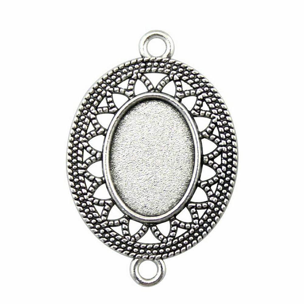 10pcs Fit 13x18mm Oval Glass Cabochon DIY Oval Cameo Cabochon Pendant Base Setting For DIY Jewelry Making