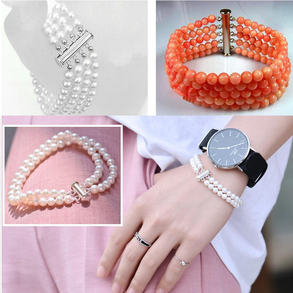 Jewelry Connectors Layered Necklace Clasp Magnetic Tube for Stackable Necklaces