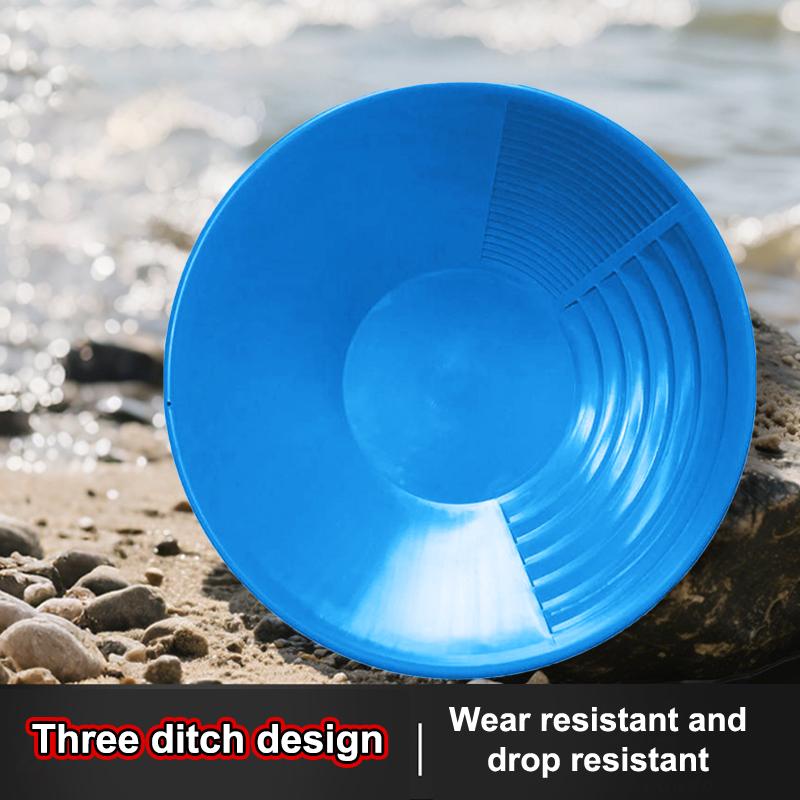 1/3/5 Pièces Bassin de Lavage d'Or en Plastique Bleu Bac à Pépites Outil de Dragage d'Orpailleur Outil de Rivière pour Laver l'Or Équipement de Lavage d'Or Détecteur de Métaux