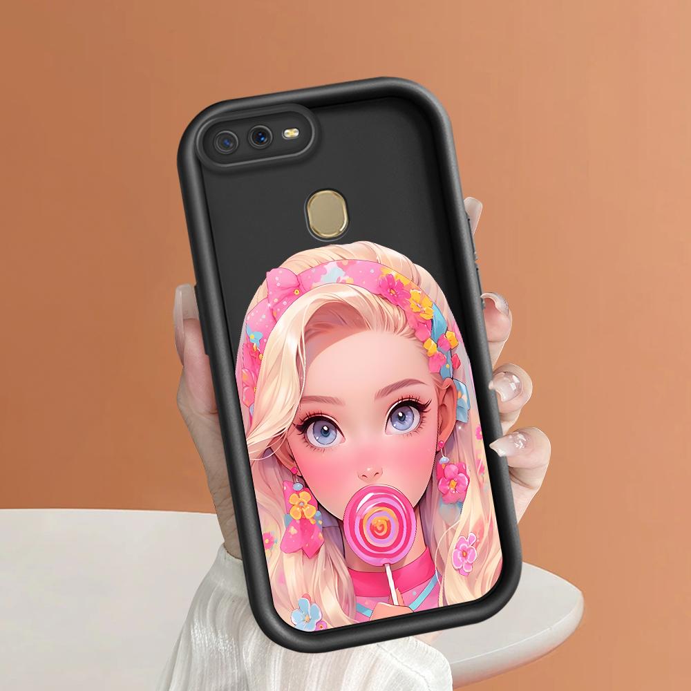 Soft Silicone Square Ladders Cartoon Pattern Full Cover Camera Protection Shockproof Case for OPPO Reno Realme OnePlus