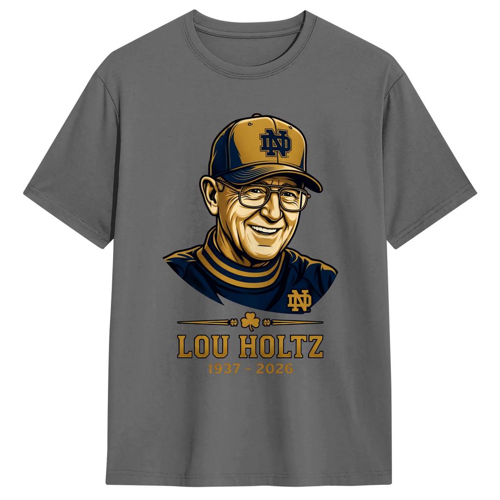Lou Holtz 19372026 T Shirts Unisexs  100 Cotton Leisure TShirts Crewneck  Tees Short Sleeve Tops Plus Size